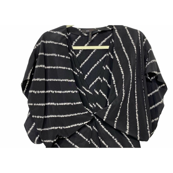 BCBGMaxazria Striped Top Empire Waist Blouse SZ M - Picture 3 of 10